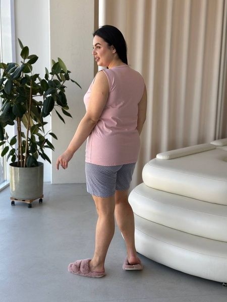 Домашній одяг, зручна піжама з шортами PLUS SIZE DO2941 фото