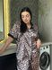 Піжама з леопардовим принтом PLUS SIZE з сорочкою та штанами DO3627 фото 16