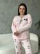 Тепла рожева піжама в розмірі PLUS SIZE DO3400/2 фото 1