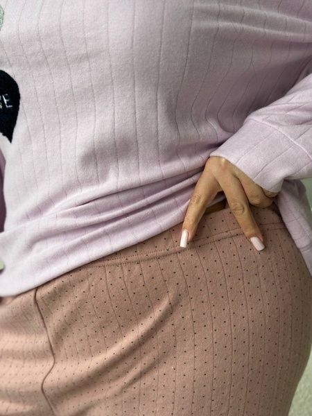 Комфортна та приємна до тіла піжама в розмірі PLUS SIZE DO3401 фото