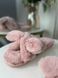 Стильные розовые меховые тапочки с бантиком, 36-37 KT1064/2 фото 2