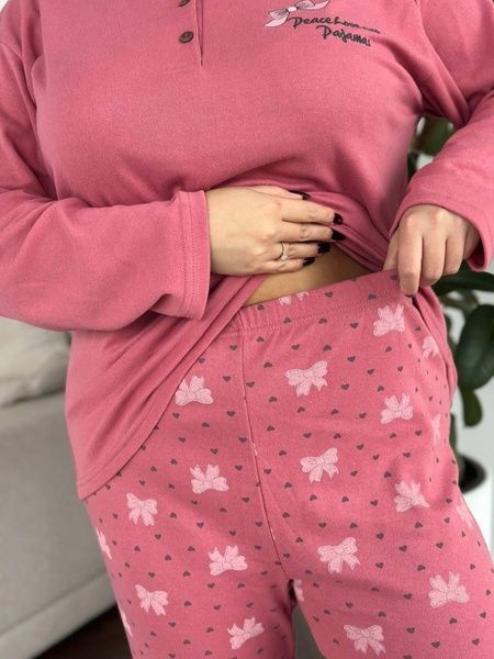 М&rsquo;яка, затишна та ідеальна піжама PLUS SIZE DO3891/1 фото