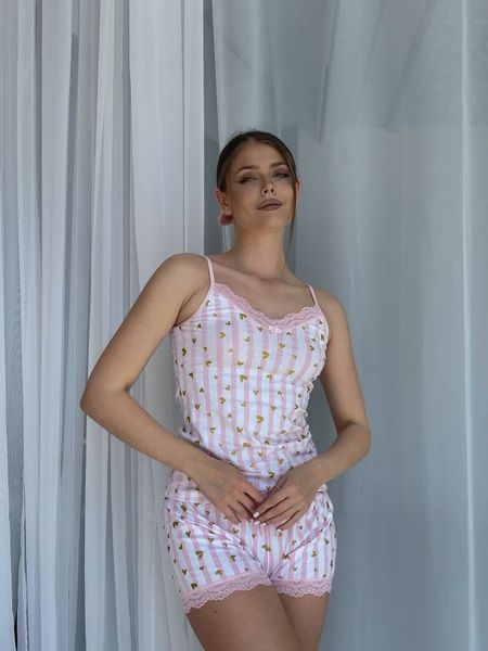 Жіноча піжама топ та шортики SM2086/2 фото