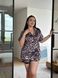 Леопардова піжама PLUS SIZE сорочка з шортами DO3644 фото 4