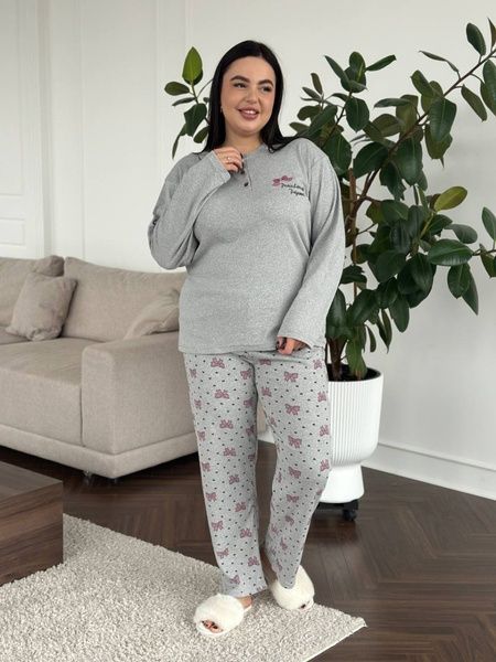 М&rsquo;яка, затишна та ідеальна піжама PLUS SIZE DO3891/2 фото