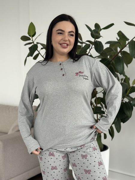 М&rsquo;яка, затишна та ідеальна піжама PLUS SIZE DO3891/2 фото