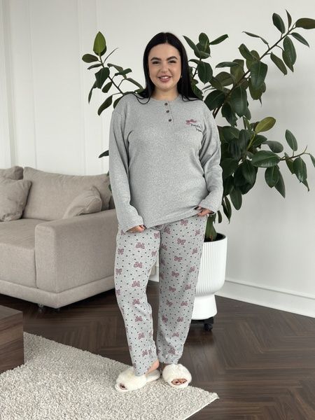 М&rsquo;яка, затишна та ідеальна піжама PLUS SIZE DO3891/2 фото