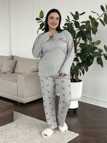 М&rsquo;яка, затишна та ідеальна піжама PLUS SIZE DO3891/2 фото