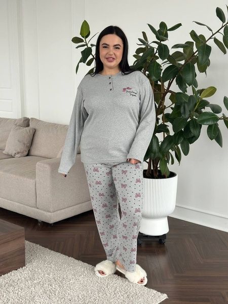 М&rsquo;яка, затишна та ідеальна піжама PLUS SIZE DO3891/2 фото
