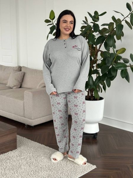 М&rsquo;яка, затишна та ідеальна піжама PLUS SIZE DO3891/2 фото