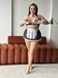 Чёрно-белый ролевой комплект горничной PLUS SIZE DO3935 фото 2