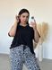 Чорна жіноча піжама з леопардовим принтом PLUS SIZE DO2839 фото 13