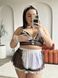 Чёрно-белый ролевой комплект горничной PLUS SIZE DO3935 фото 10