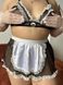 Чёрно-белый ролевой комплект горничной PLUS SIZE DO3935 фото 5
